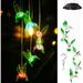 Solar LED 6 Hummingbird Wind Chimes String Light Indoor Outdoor Halloween Christmas Tree Decorations Lights Hummingbird Wind Chime Light Christmas Lights Waterproof