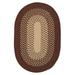 Colonial Mills 9 x 11 Brown and Beige All Purpose Handcrafted Reversible Oval Outdoor Area Throw