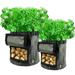 DYstyle 3/5/7/10 Gallon Plant Grow Bag Black PE Fabrics Potato Vegetable Pot Container Garden Tool