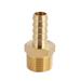 U.S. Solid 1pc Brass Hose Fitting Adapter 3/8 Barb To 3/8 NPT Male Pipe Conector