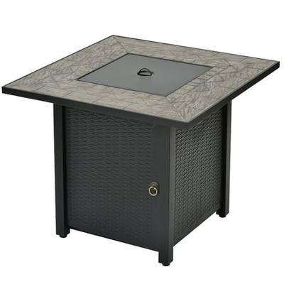 Goolrc Outdoor Propane Gas Fire Pit Table With Steel And Control Knob For Outdoor Btu Black From Goolrc Accuweather Shop