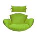 Island GaleÂ® Hanging Chair Deep Seat Cushion Set Included Headrest and Armrest - Outdoor Porch Backyard Patio Hammock Swing Furniture Replacement Cushions (Green)