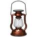 Suzicca Solar Powered Hanging Candle Light Retro LEDs Oil Lamp Flickering Flameless Solar Lantern Outdoor Hanging Lighting for Patio Garden Yard Tent