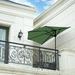 WestinTrends Lanai 9 Ft Outdoor Patio Half Umbrella Small Grill Deck Porch Balcony Shade Umbrella with Crank Dark Green