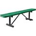 Global Industrial 72 Perforated Metal Outdoor Flat Bench Green