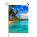 PKQWTM Paradise Sea Water Summer Hotel House Tropical Beach Yard Decor Home Garden Flag Size 28x40 Inches