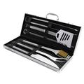 Home-Complete HC-1005 Stainless Steel Barbecue Grilling Accessories Aluminum Storage Case BBQ Grill Tool Set