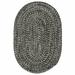 Colonial Mills 9 x 12 Black All Purpose Handcrafted Reversible Oval Outdoor Area Throw Rug