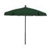 7.5 Hex Garden Patio Umbrella 6 Rib Push Up Champagne Bronze with Forest Green Vinyl Coated Weave Canopy
