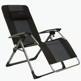 Kamp-Rite Outdoor Folding Reclining Zero Gravity Chair w/Pillow Gray/Black