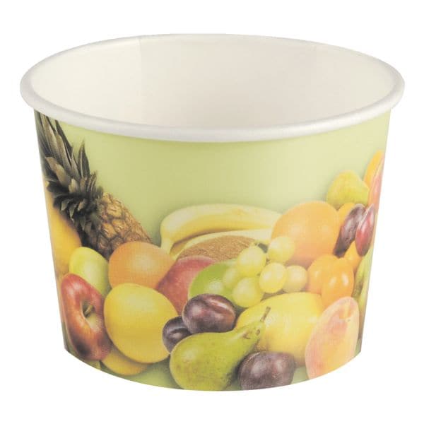 Papstar 200 Eisbecher rund 100 ml »Früchte« grün, 5.3 cm Image