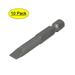 6mm Tip Width 1/4-inch Hex Shank Magnetic Slotted Screwdriver Bits Gray 10pcs