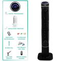 Vie Air 50 Luxury Digital 3 Speed High Velocity Tower Fan with Fresh Air Ionizer and Remote Control in Sleek Black