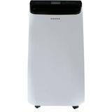 Amana 7500 BTU 115-Volt Portable Air Conditioner with Remote Control | AC for Rooms up to 450 Sq.Ft. | 24H Timer | 3-Speed | LCD Display | Auto-Restart | Wheels | White Black | AMAP121AB-2
