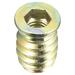 M6x17mm Threaded Insert Nuts Carbon Steel Zinc Plated 100 Pack