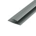 Outwater Plastic H Channel Fits Material 1/4 Inch Thick Silver Rigid PVC Divider Moulding 8 Foot Length Pro Pack (Pack of 5 40 Feet Total)