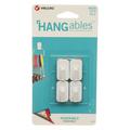 VELCRO Brand HANGables Permanent Adhesive Hooks | Plastic Hanging Hook for Rough and Smooth Surfaces | Indoor and Outdoor Fasteners for Lightweight Items | Micro Holds white 4 ct
