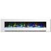 Cambridge 78 In. Electric Wall Mounted Fireplace Heater in White - CAM78WMEF-2WHT