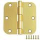 Door Hinges for Interior Doors 10-Pack 3-1/2-inch x 3-1/2-inch Design House 5/8-inch Radius Steel Door Hinge Door Hardware Satin Brass 181404