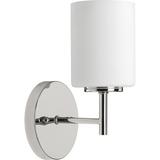 Progress Lighting Replay Collection 9.75 1 Light Polished Nickel Etched Glass Bath Vanity Light