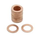 15mm Inner Dia Copper Crush Washers Car Flat Sealing Gaskets Rings 30pcs