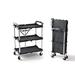 Olympia Tools 85-188 Pack-N-Roll Folding Collapsible Service Cart Black 50 Lb. Load Capacity per Shelf
