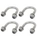Unique Bargains 4pcs M6 Thread 304 Stainless Steel Round Bend U Bolt for 20mm Pipe Outer Dia