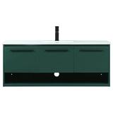 Elegant Decor Roman 48 Aluminum Alloy MDF Single Bathroom Vanity in Green