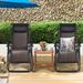 Costway 2PCS Patio Rattan Zero Gravity Lounge Chair Folding Recliner