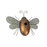 Rustic Metal Honey Bee Bird House Garden Decor Yard Tree Hanging Home - 15.25 X 20.75 X 4.5 inches