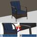 Costway 3 PCS Patio Wicker Rattan Furniture Set Coffee Table & 2 - 25.5'' x 28.8'' x 33.5''