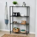 Honey-Can-Do 4-Shelf Steel Heavy-Duty Adjustable Storage Shelves Black Holds up to 250 lb per Shelf