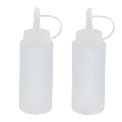 Squeeze Bottle Attached Oil Sauce Dispenser Nozzle Cap 200ml 2 Pcs - 6.3" x 2"(H*D)