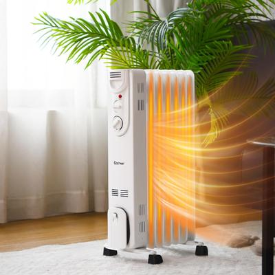 Costway 1500W Electric Oil Filled Radiator Space Heater 5-Fin