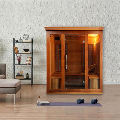 HeatWave 3-4 Person Cedar Infrared Sauna with 9 Carbon Heaters