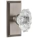 Grandeur Carre Solid Brass Rose Dummy Door Knob Set with Biarritz