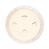 Beckson Marine DP80-N Smooth Center Screw - Out Deck Plate Beige