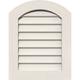 20 W x 12 H Vertical Peaked Gable Vent (25 W x 17 H Frame Size) 6/12 Pitch: Unfinished Non-Functional PVC Gable Vent w/ 1 x 4 Flat Trim Frame