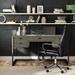 WYNDENHALL Arley SOLID ACACIA WOOD Modern Industrial 60 inch Wide Desk in Weathered Grey