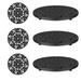 Trademark Innovations Decorative Black Cast Iron Metal Trivets (Set of 3)