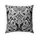 MAHAL BLACK AND WHITE Indoor|Outdoor Pillow By Kavka Designs