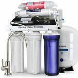 iSpring RCC7P-AK 6-Stage Reverse Osmosis System Under Sink with Alkaline Water Filter and Pump pH+ 75 GPD TDS Reduction RO Drinking Water Filtration System