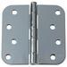 GlideRite 4 in. Steel Door Hinges with 5/8 in. Corner Radius Polished Chrome finish Pack of 12