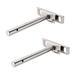 2Pcs 76x20x130mm Adjustable Blind Shelf Floating Support Invisible Brackets - Silver Tone