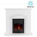 e-Flame USA Abbotsford Fireplace Mantel 45 x 41 - Elegant White Gloss Finish