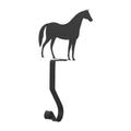 Village Wrought Iron MH-A-68 Horse Mantel Hook