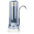 APEX MR-1030 Countertop Water Filter 3 Stage GAC Calcite KDF-55 Water Filter for Sink Easy Install Faucet Water Filter - Reduces Heavy Metals Bad Taste and Up to 99% of Chlorine - Clear