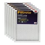 Filtrete MPR 1500 16 x 20 x 1 Healthy Living Ultra Allergen Reduction HVAC Air Filter Attracts Fine Inhalable Particles like Bacteria & Viruses 6-Pack