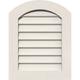 12 W x 20 H Half Peaked Top Left (17 W x 25 H Frame Size) 8/12 Pitch: Unfinished Non-Functional PVC Gable Vent w/ 1 x 4 Flat Trim Frame