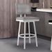 Balboa 26" Swivel Counter Stool, Vintage Gray and Brushed Stainless Steel